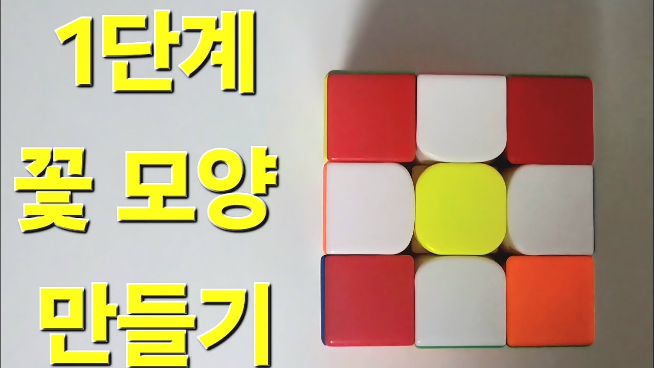 [왕초보 큐브 공식] 1단계. 꽃 모양 만들기