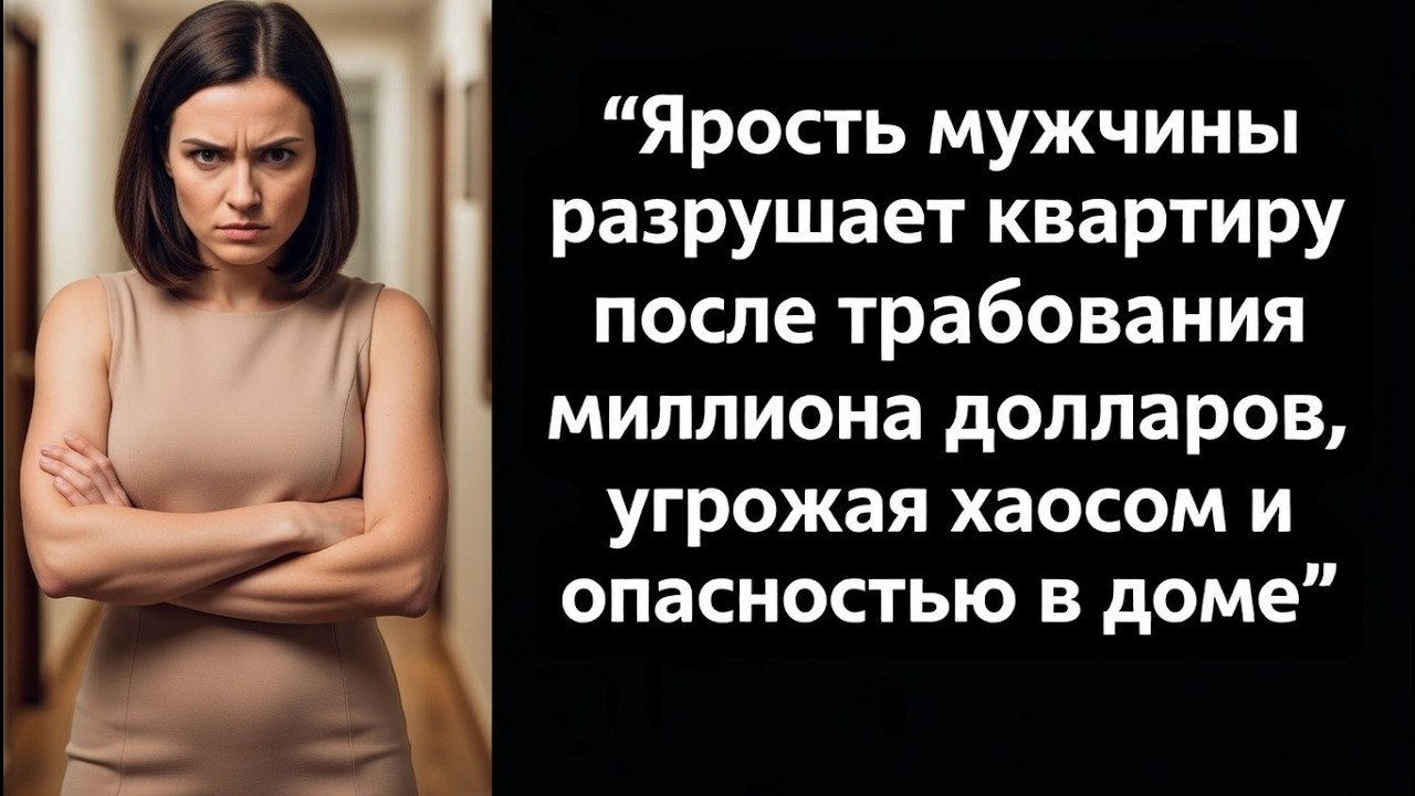 Ярость мужа разрушает квартиру после требования миллиона долларов угрожая хаосом и опасностью в доме