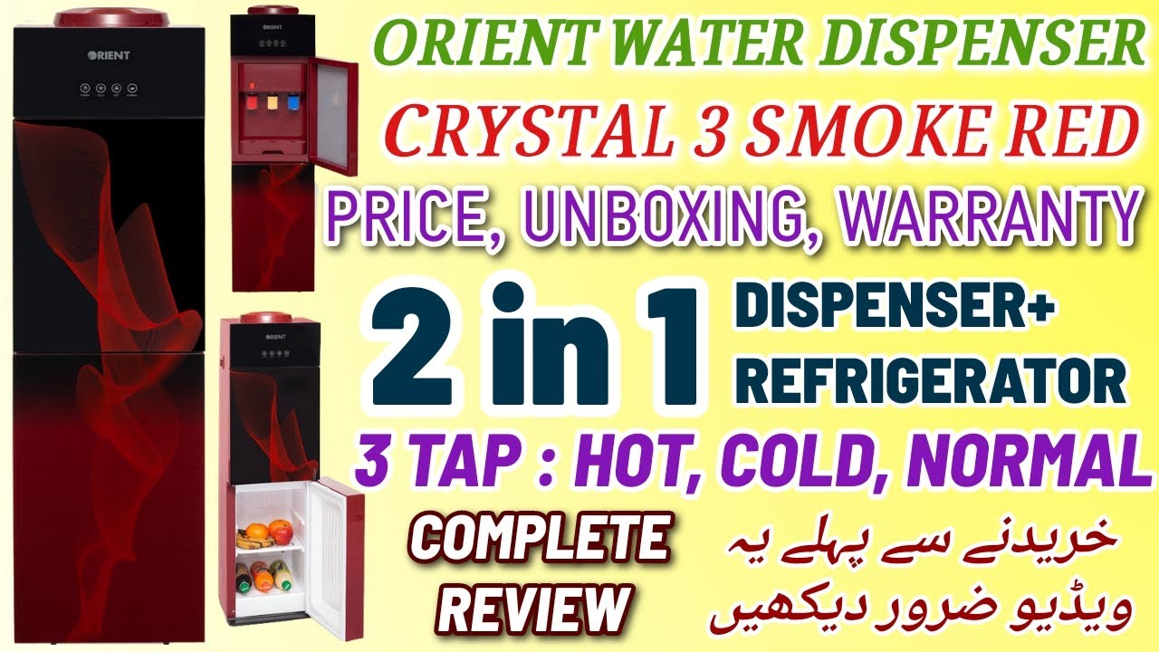 Orient 3 Tap Water Dispenser Crystal Red Black | full Review |  Unboxing | Price | Crystal Series |