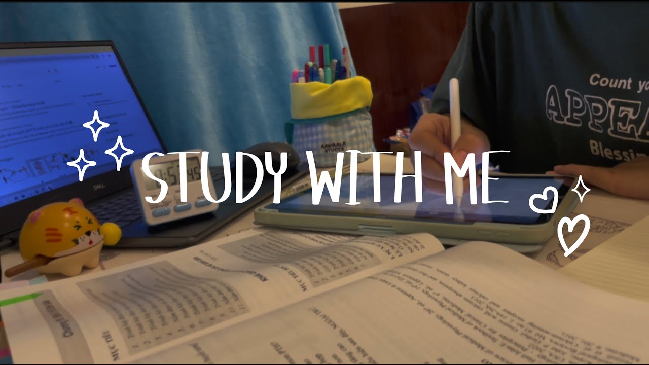 Study with me | 1:00:00 | Background noise | ASMR ₍ᐢ. .ᐢ₎