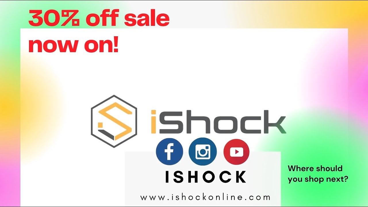 New iShock Smartphone Accessories Promo Video 30% Sale Now On #shockproofiShock