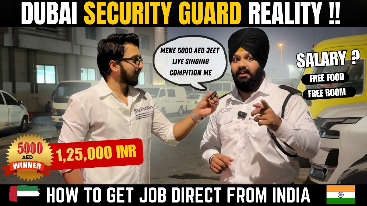 Dubai Security Guard Job Real Review | Free Food, Room, Transport and salary  | Must Watch 🔥