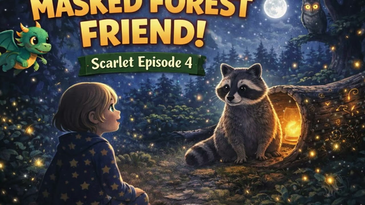 Scarlet and the Masked Visitor in the Moonlit Forest | Bedtime Story for Kids (Episode 4)