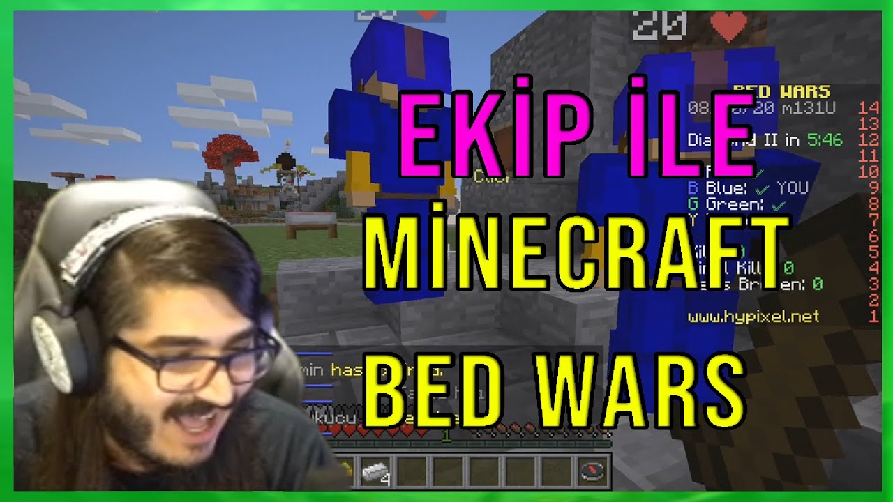 Kendine M&uuml;zisyen - Ekip ile Minecraft Bed Wars Oynuyor (10.08.2020)