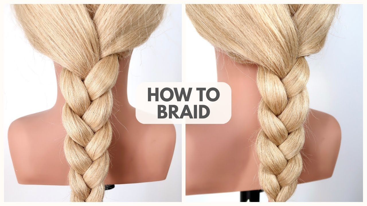 I Will Teach You To Braid Hair in 3 Minutes and 39 seconds - How To Braid Step by Step For Beginners
