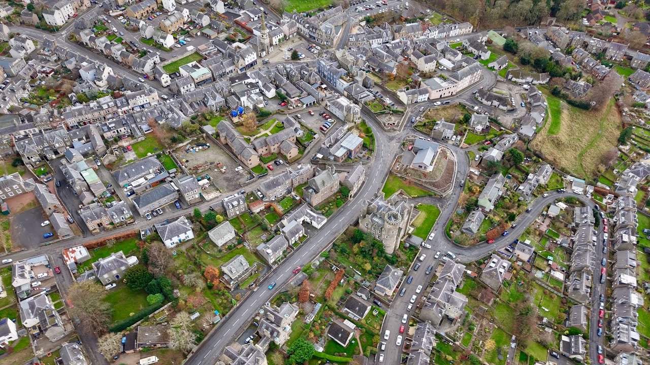 Drone over Selkirk, Scottish Borders