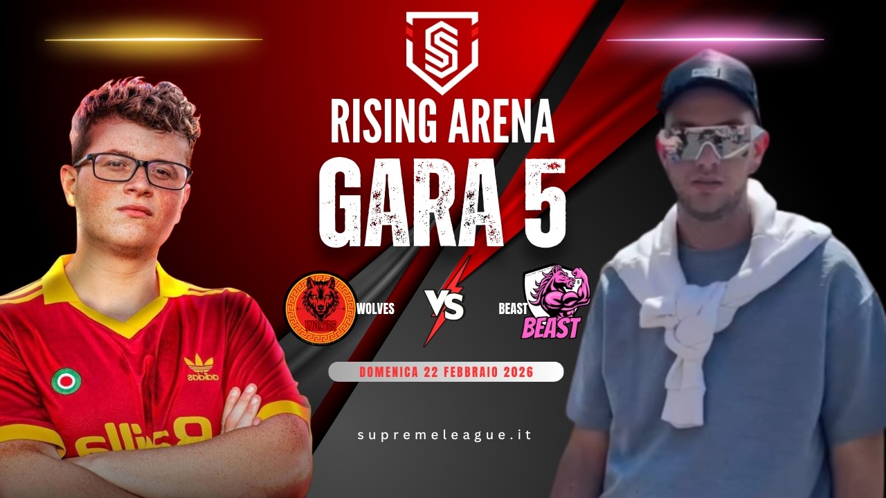 GARA 5 WOLVES vs BEAST il Team di @sickwolf torna il campo per la  seconda gara di Rising Arena ⚽️