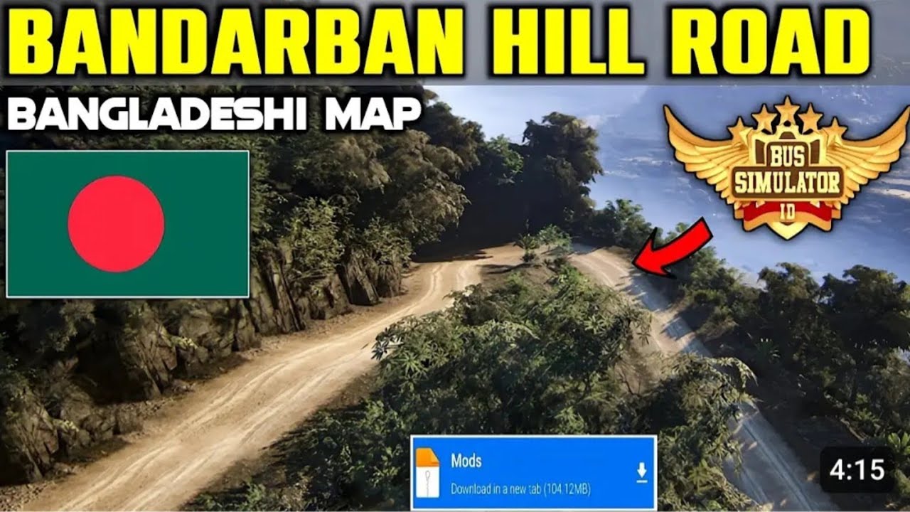 Release 🔥 New Bangladeshi Extreme Hills Map🔥 Mod For Bus Simulator Indonesia।Bussid Mod Map/ bussid