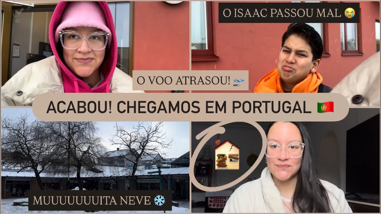 A VIAGEM ACABOU! O VOO ATRASOU, ISAAC PASSOU MAL 😭 DEUS GUARDOU A CASA E O CARRO 🙌🏻 - 📍PORTUGAL 🇵🇹