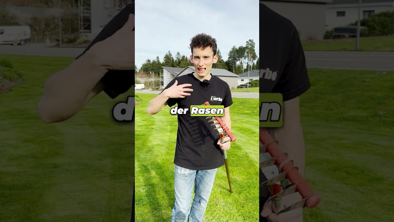 Deshalb ritze ich meine Grasnarbe auf dem Rasen an #rasen #garten #turbogr&uuml;n #shorts