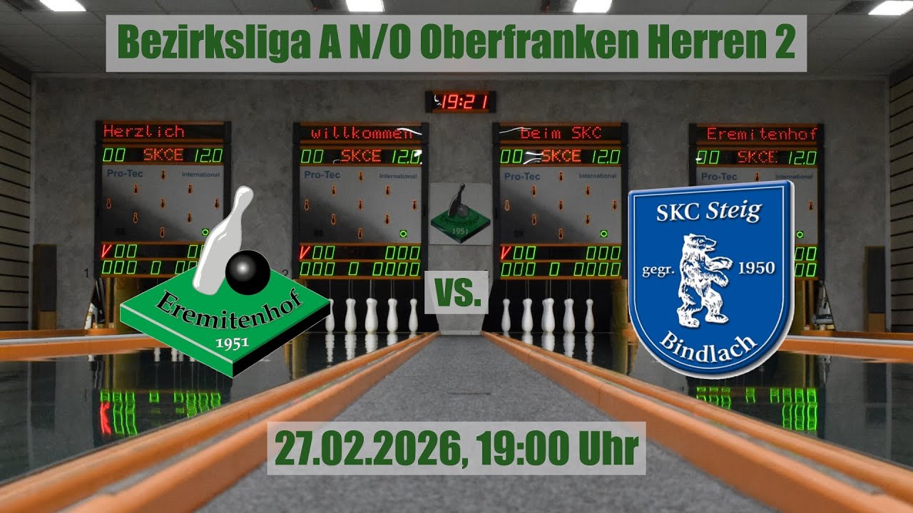 14. Spieltag Saison 25/26: H2 gegen SKC Steig Bindlach H2