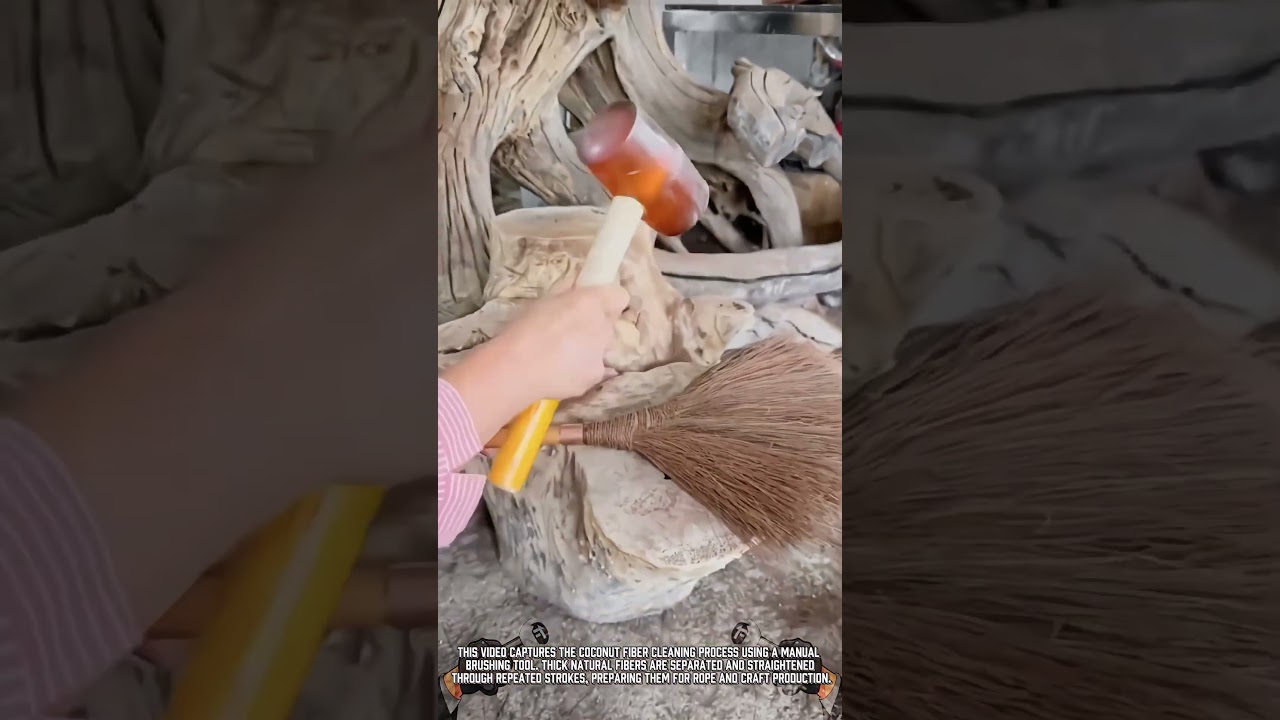 Coconut Fiber Broom Making Tools for Traditional Broom Manufacturing 