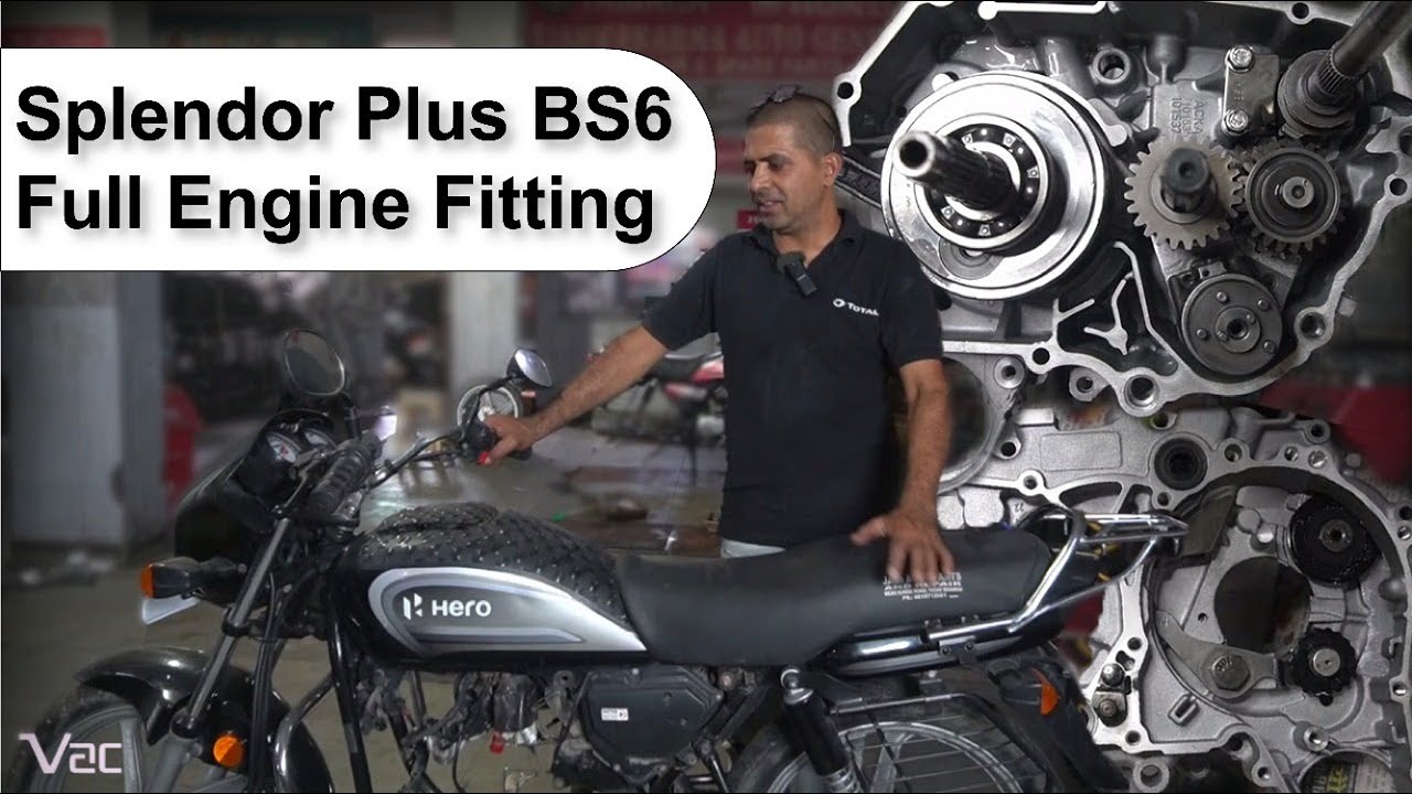 Полная установка двигателя Splendor Plus BS6 | Восстановление двигателя Splendor Plus BS6 | Устан...