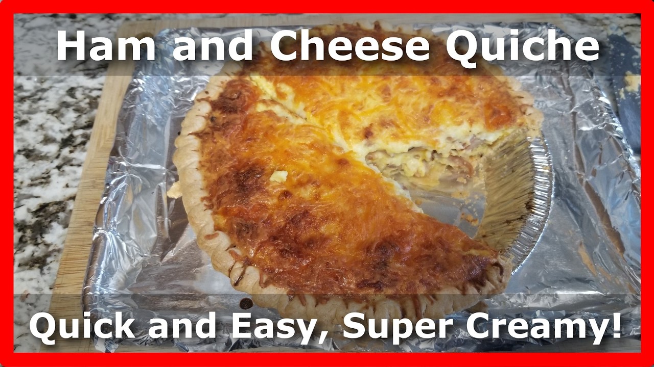 Quick and Easy, Super Creamy Ham and Cheese Quiche - Uncle D Cooks