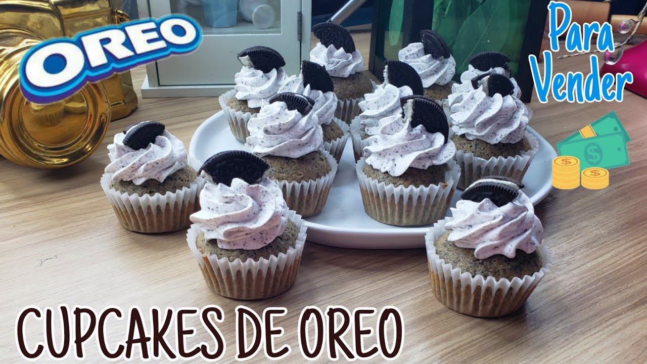 ✅ Cupcakes para Vender 💲 SABOR OREO 🧁Recetas Fáciles 💰