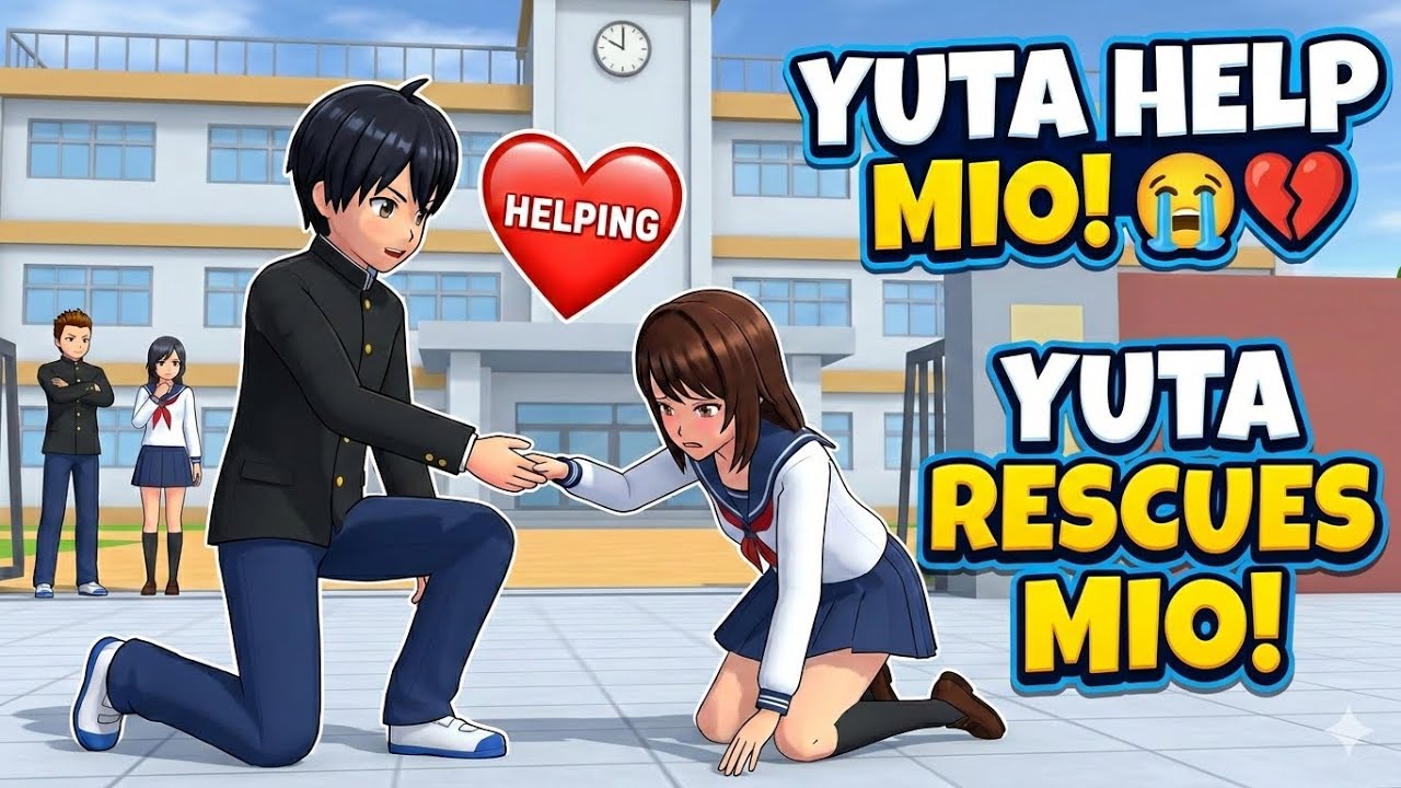Yuta Help Mio in Sakura School Simulator #sakuraschoolsimulator #sss #trending #shortfilm #viral 