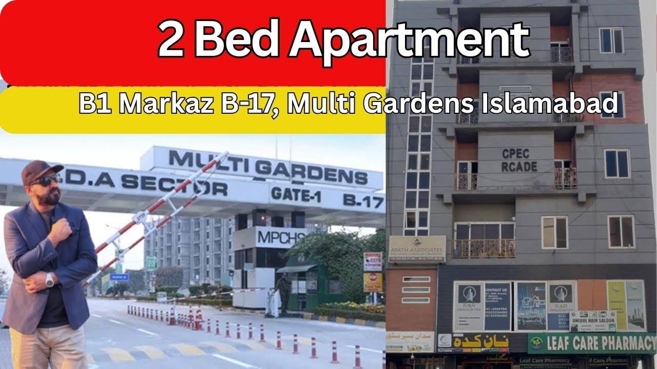 2bed apartment/flat for sale in B1 Markaz B17,Multi Gardens Islamabad