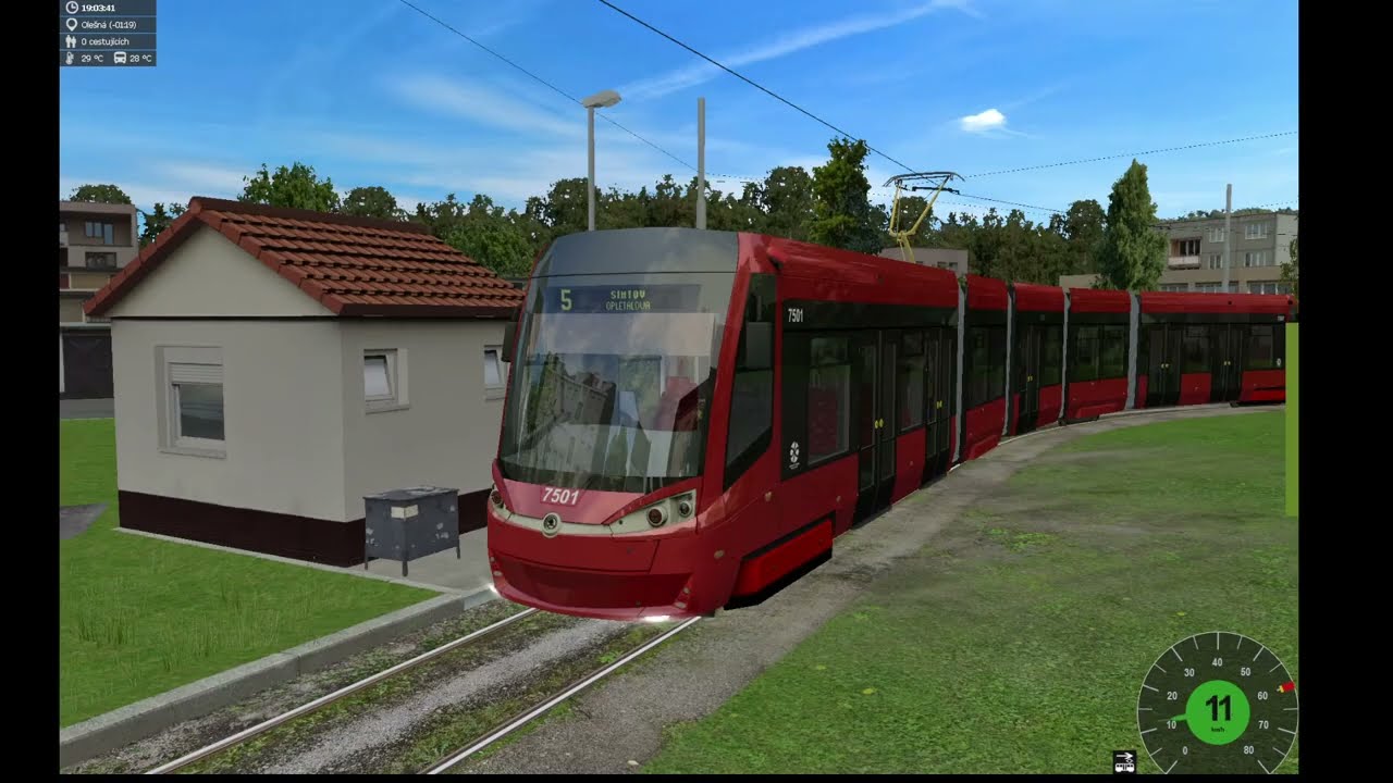 MHD Simt linka 5 Olešná - Opletalová
