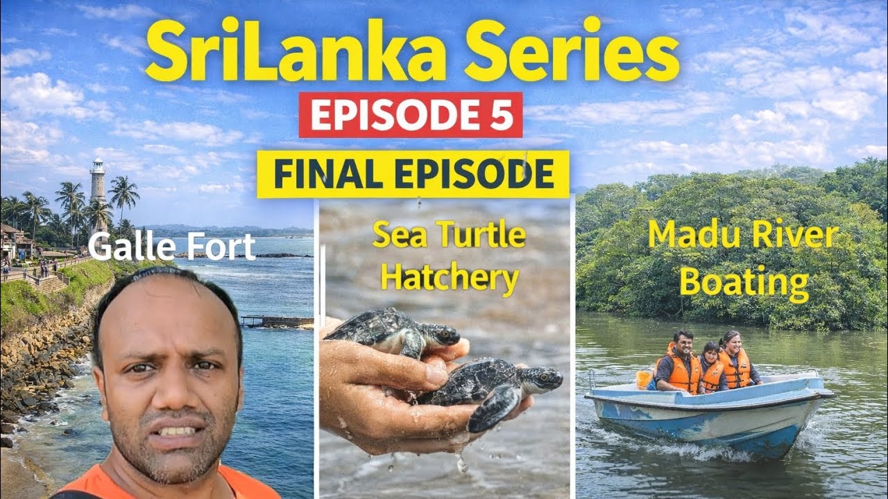 Srilanka Episode 5. Galle Fort Turtle Hatchery and Madu River Boating. Final Episode.
