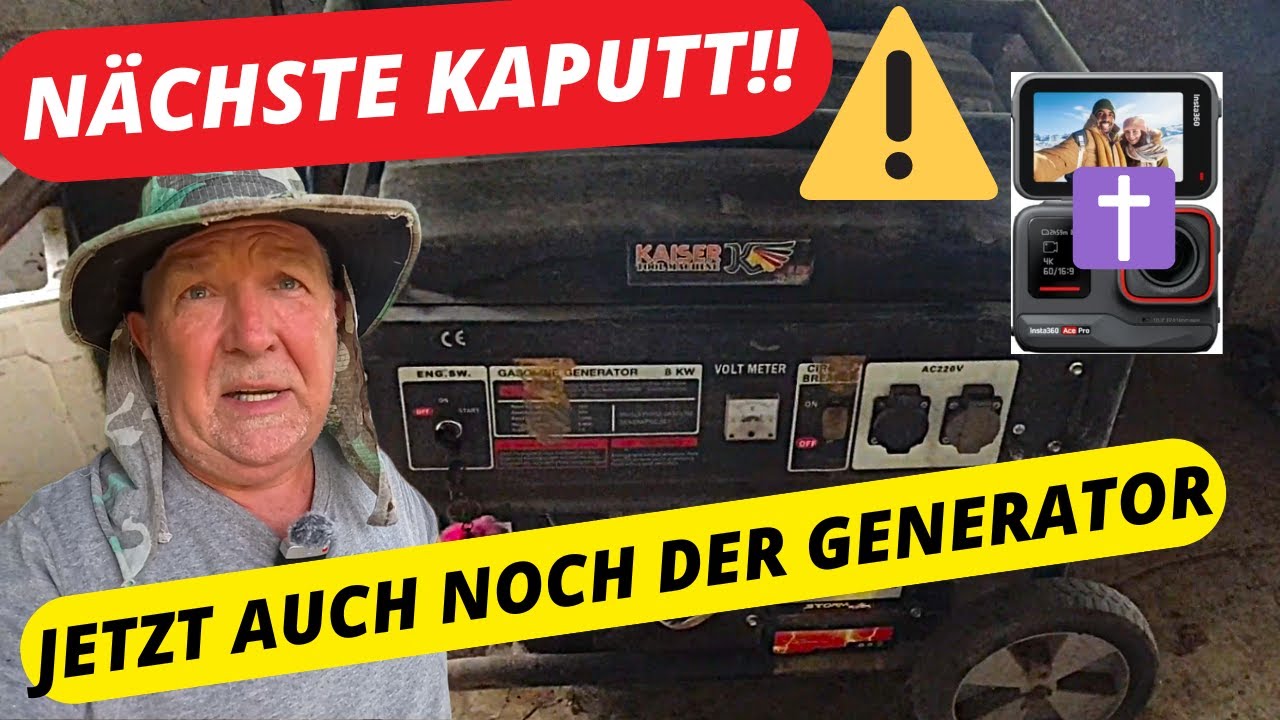 Ein Unglück kommt selten allein 😤 Jetzt ist auch noch der Generator tot.😩 Erst die Kamera, jetzt das