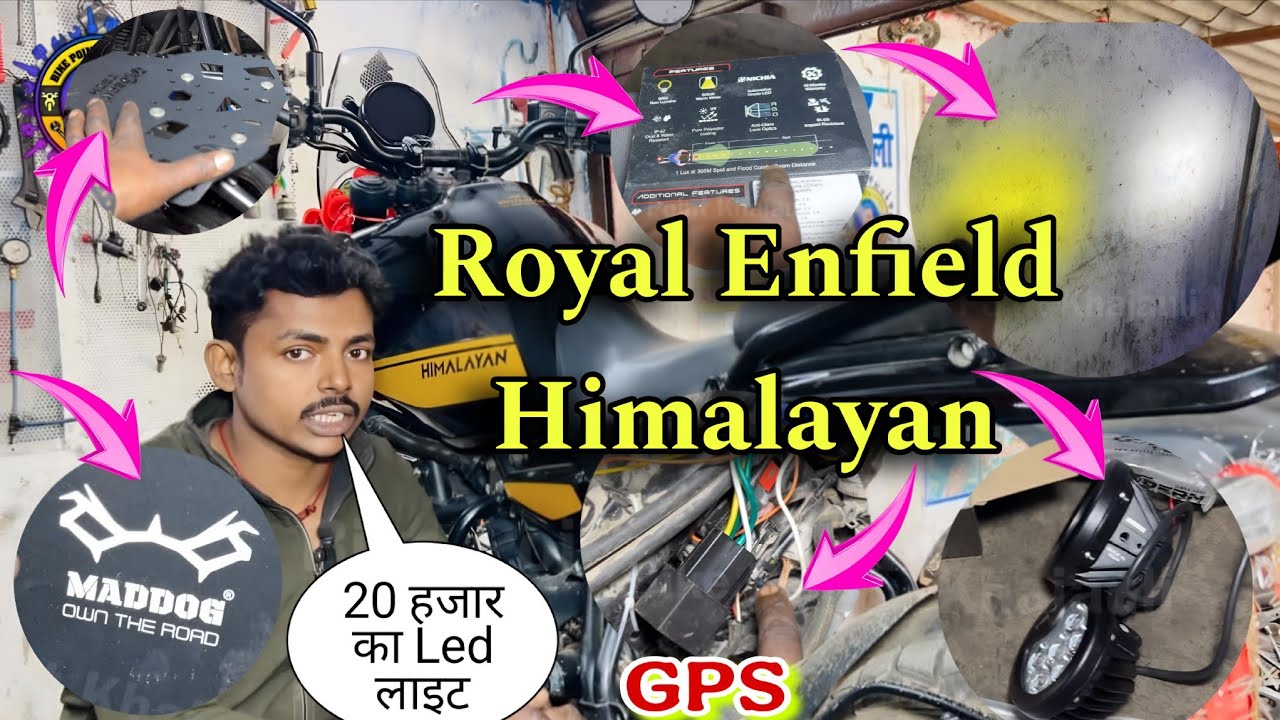 Royal Enfield Himalayan Accessories | Maddog LED Light Settings | GPS Installation Guide 