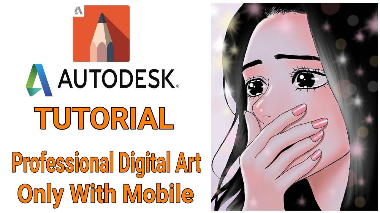SAD GIRL DIGITAL PAINTING TUTORIAL for beginners / Autodesk sketchbook aap/