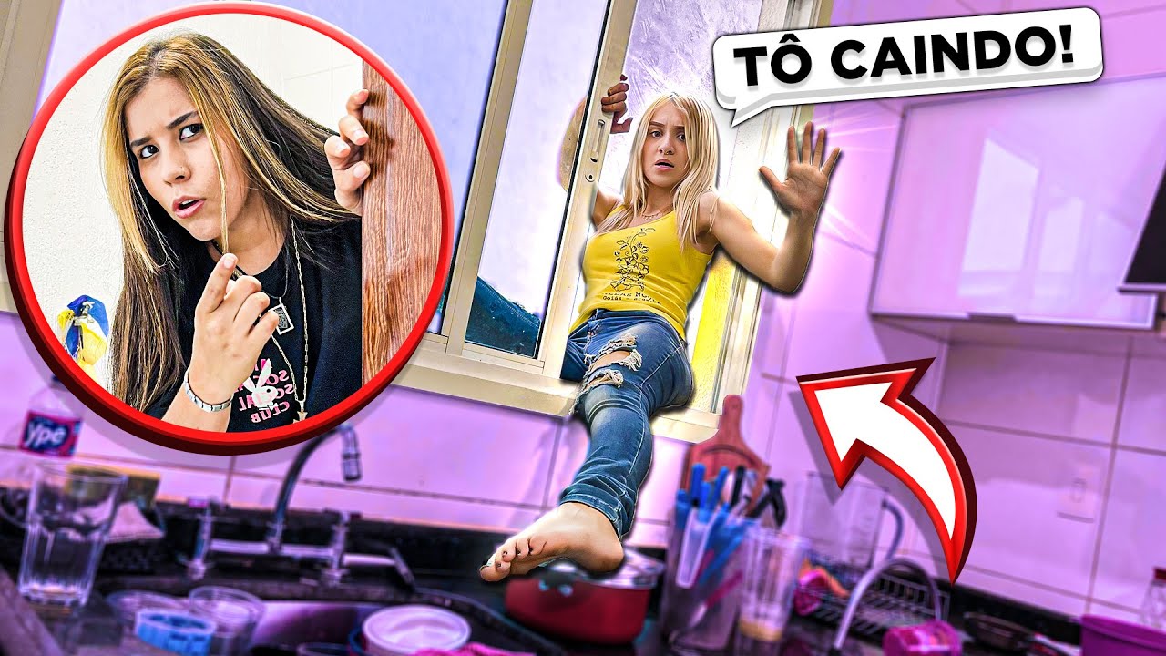 TRANQUEI A LAYNNE PARA FORA DE CASA E ME ARREPENDI! (Ela quase caiu)