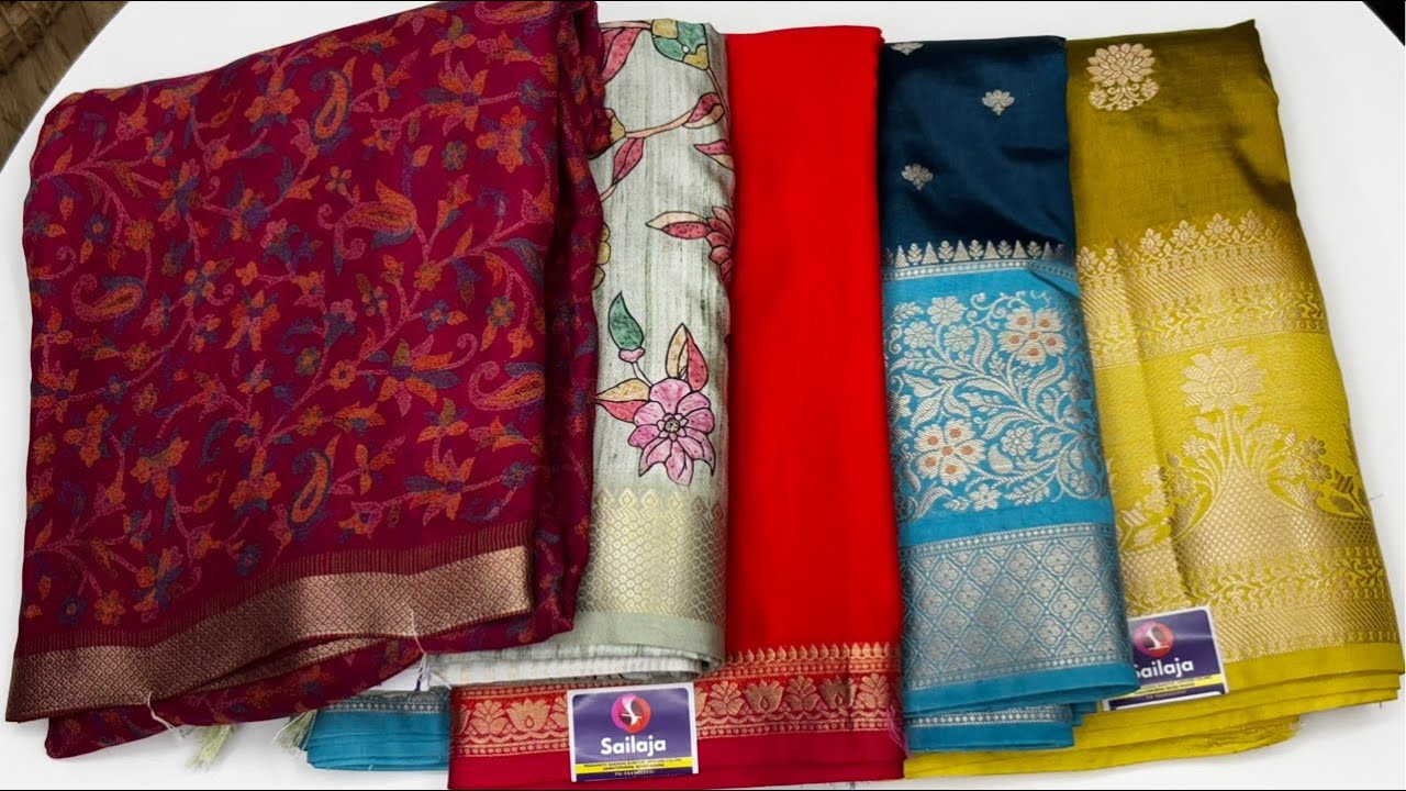 FLASH SALE ⚡️⚡️Fancy & Regular wear #sarees collection @sailajasilks Ph-9849553901 #giveaway