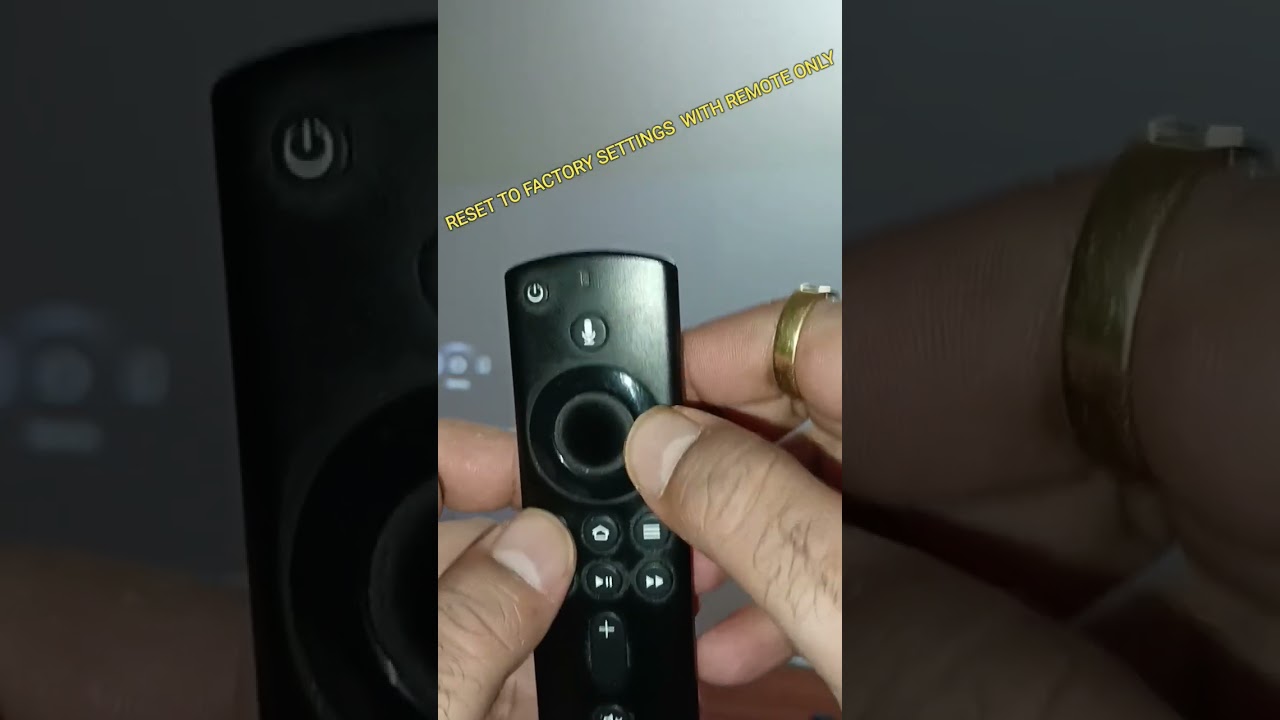 Reset to factory settings firestick device by firestick remote  #amazonfiretv #factoryreset #remote