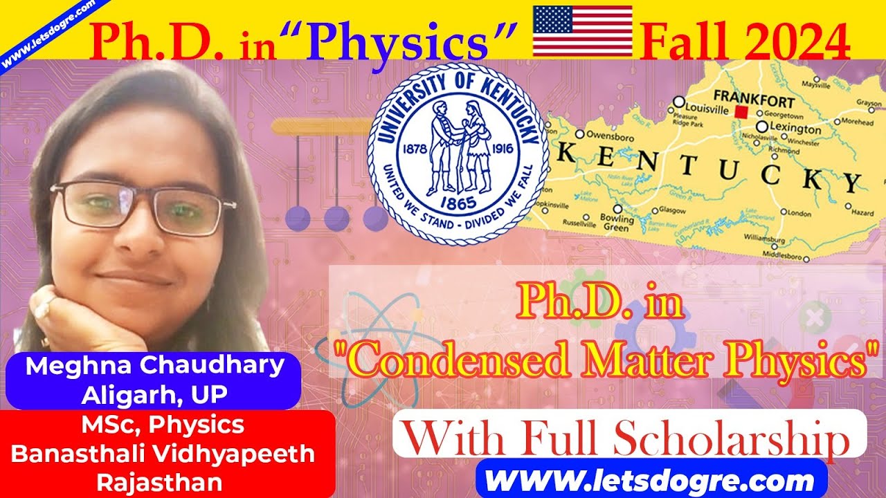 Kentucky, USA, PhD-Physics Admission with full scholarship
