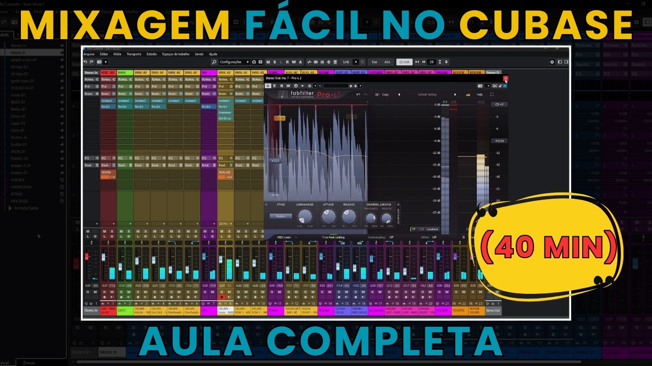 Mixagem Básica Para Iniciantes no Cubase: Aula Completa (40 Minutos)