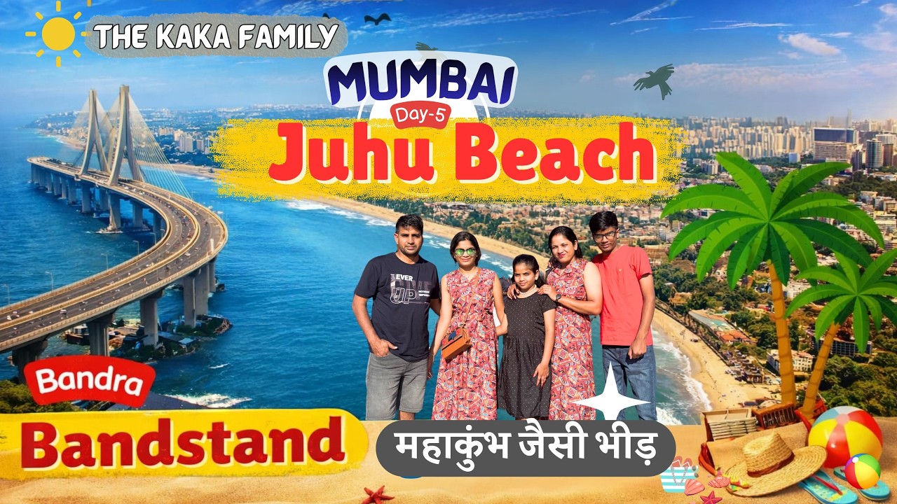 INSANE New Year Crowd at Juhu Beach & Bandstand 🤯| The Kaka Family Mumbai Diaries Day-5 |SRK Mannat