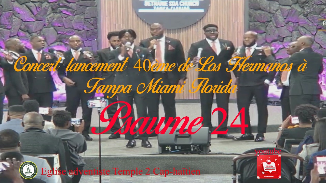psaume 24 concert de lancement des activités 40ème de Los Hermanos de Jesùs à Tampa Miami Florida.
