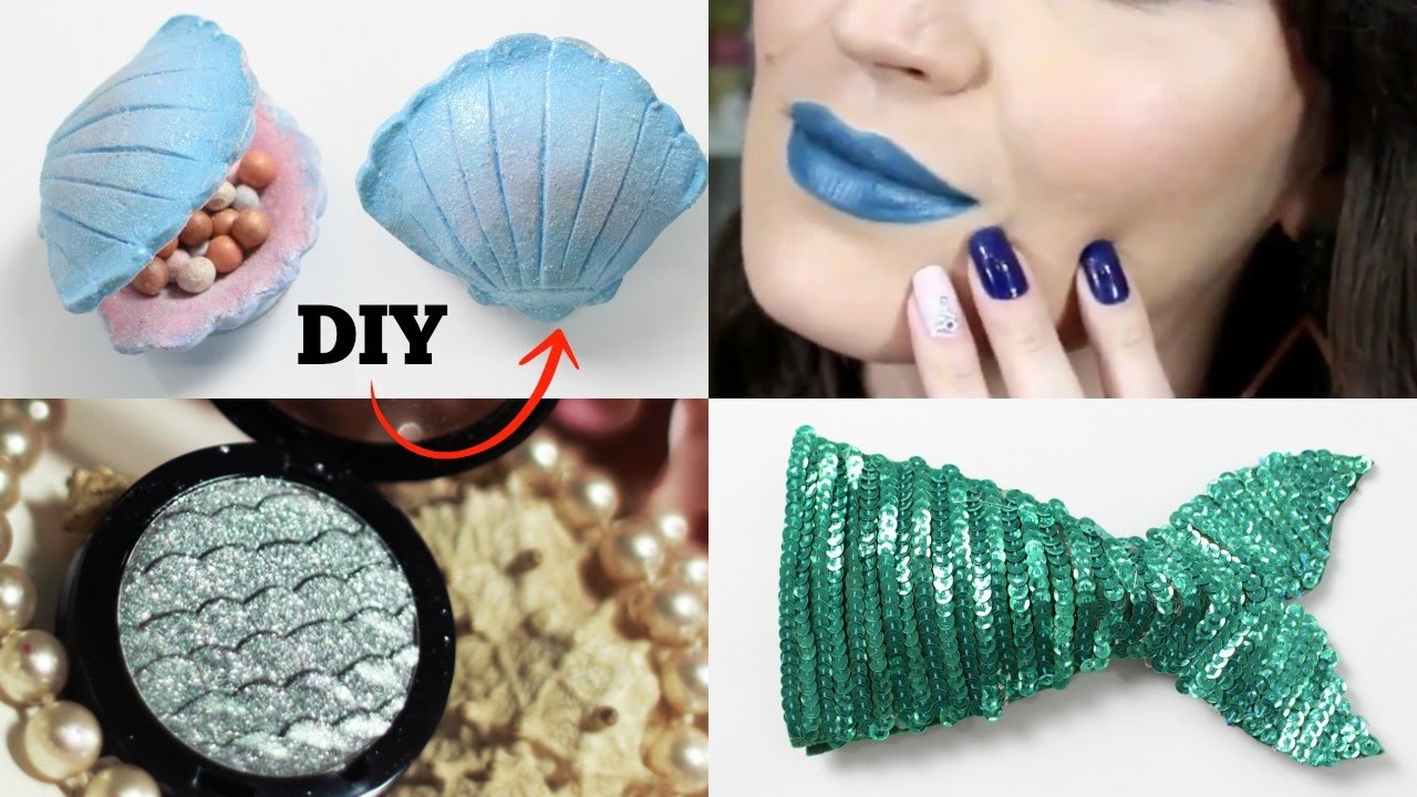 KIT DE MAQUIAGEM SEREIA - sombra escamas, Necessaire, DIY Recipiente ...