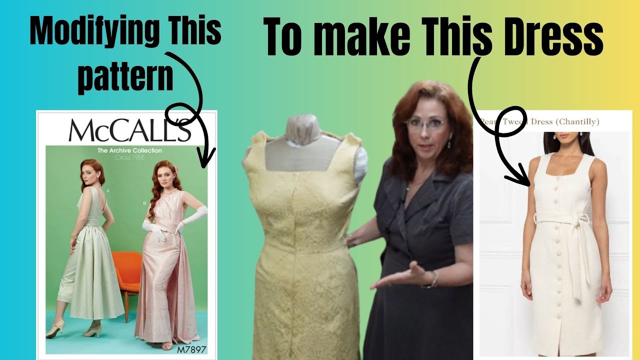 Modifying McCalls 7897 to make a classic button front sheath dress