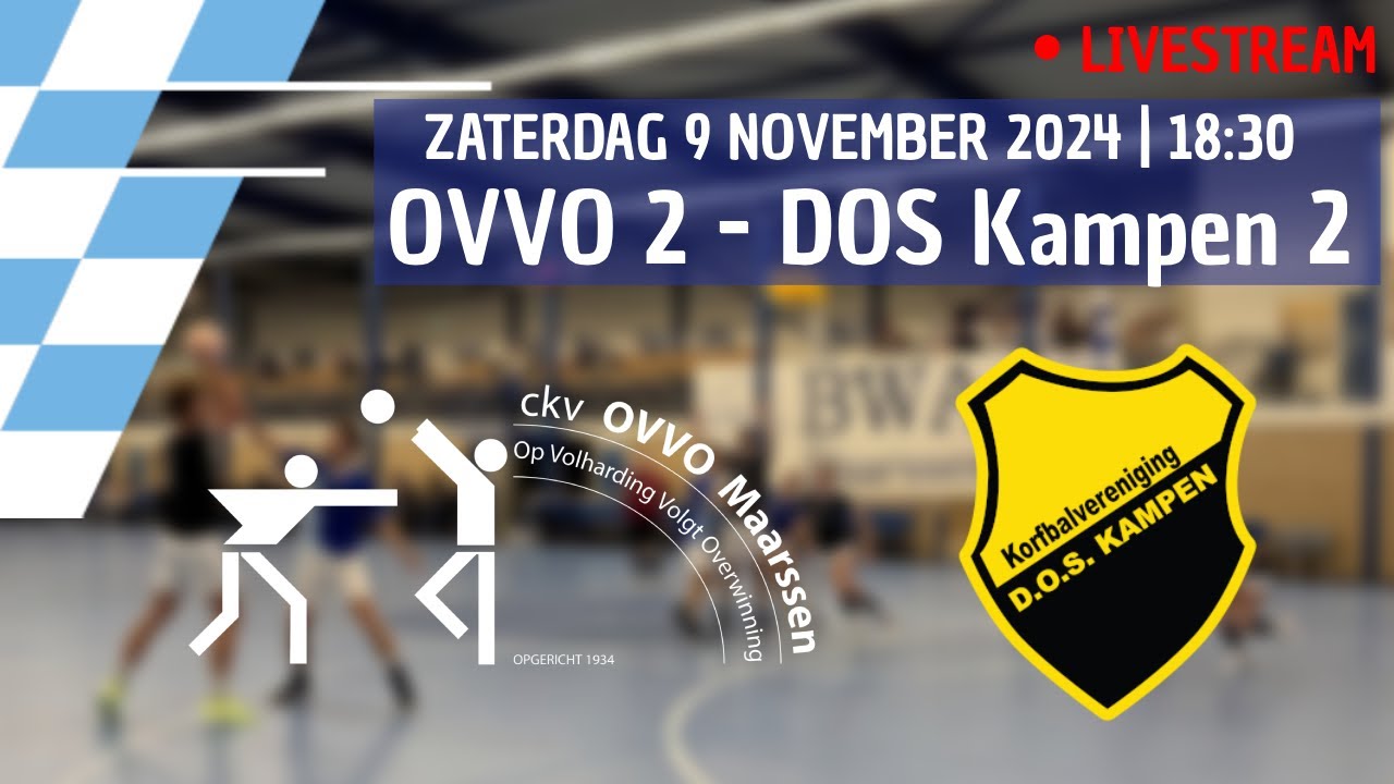 OVVO Maarssen 2 vs DOS Kampen/Unique Waterontharders 2 | Livestream (9-11-2024)