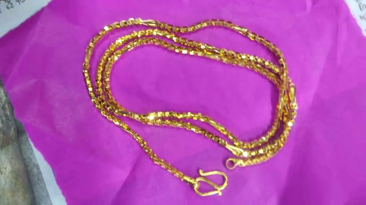 gold chain 10+1 glass cutting sapota making