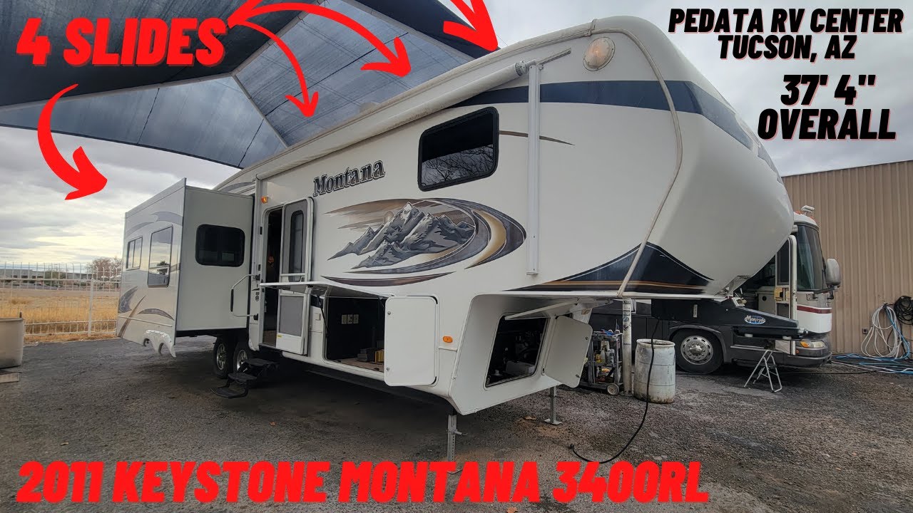 4 Slide, 34' Fifth Wheel?!? | 2011 Keystone Montana 3400RL Video Walkthrough | Super Clean | SOLD!