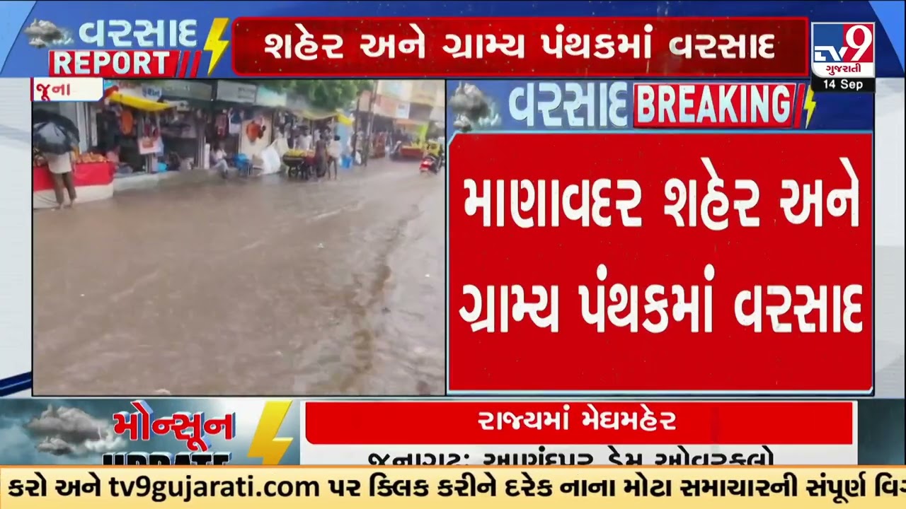 Junagadh Rain: Manavadar Gets Heavy Rain, Fresh Water Brings Relief to Groundnut Farmers | TV9