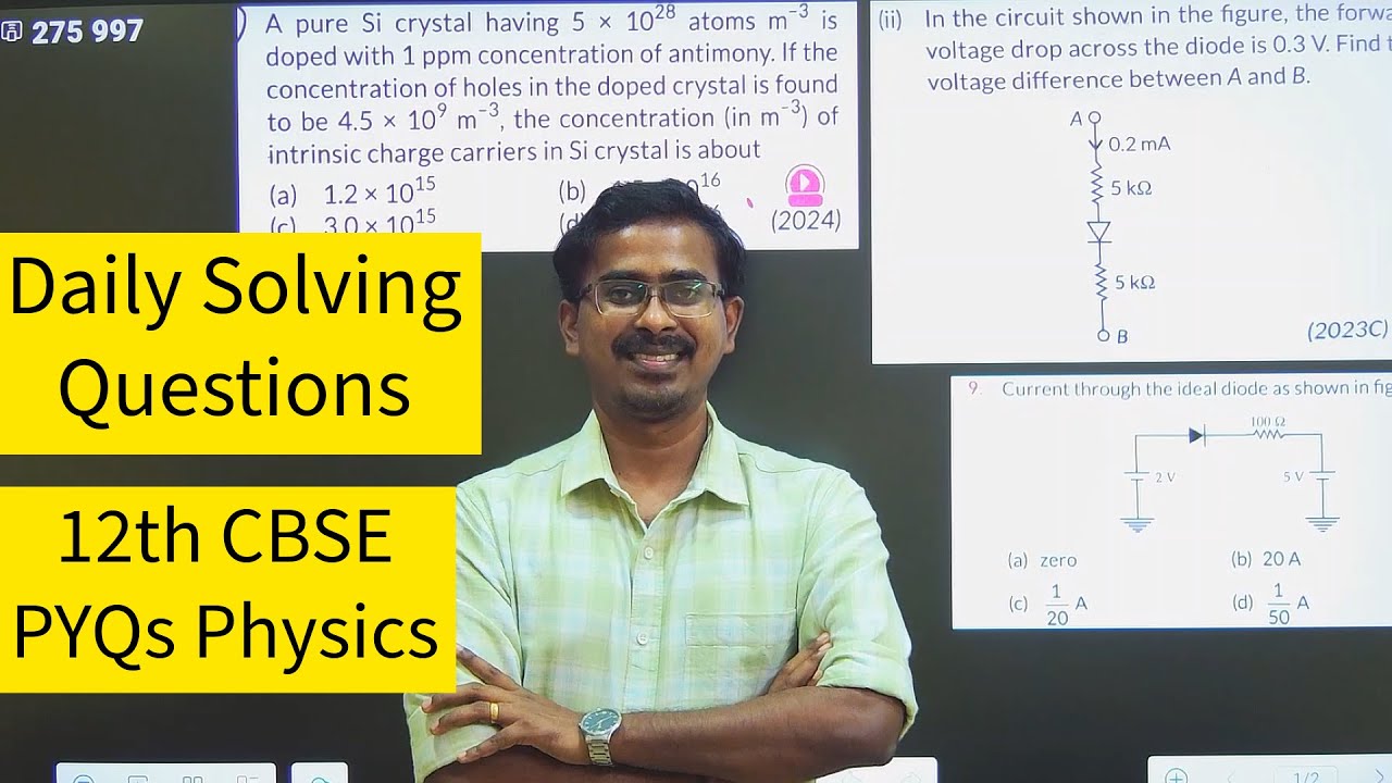 🔴 CH 14 BOARD EXAM PYQs QUESTIONS Physics | Semiconductors CBSE pyqs Class 12 🔥