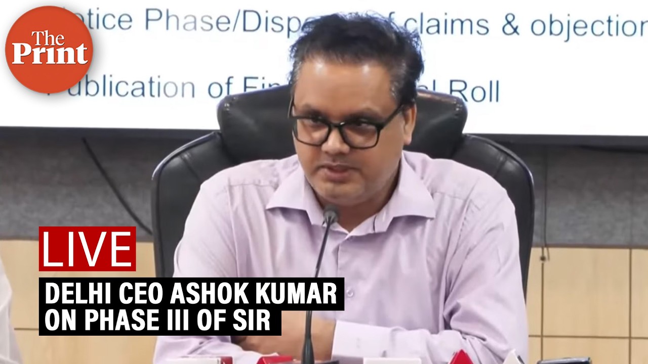 Delhi CEO Ashok Kumar holds press conference on phase-III of SIR