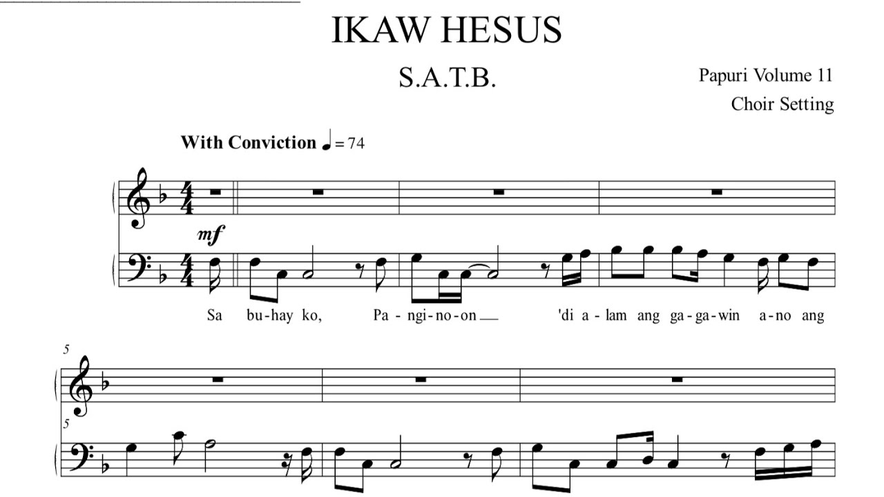 IKAW HESUS - (Papuri 11) Pianon Accompaniment