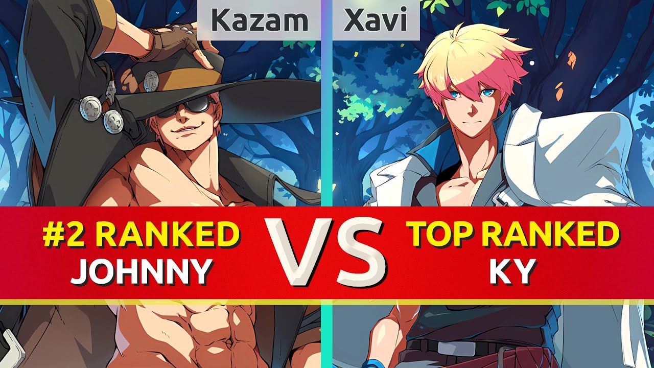 GGST ▰ Kazam (#2 Ranked Johnny) vs Xavi (TOP Ranked Ky). High Level Gameplay