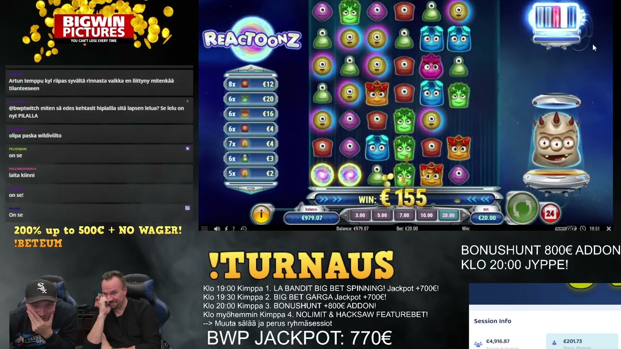 Highroller Reactoonz = HUGE WIN!
