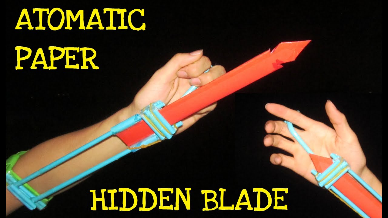 How to make an Automatic Hidden Blade from Paper l Assassins Creed