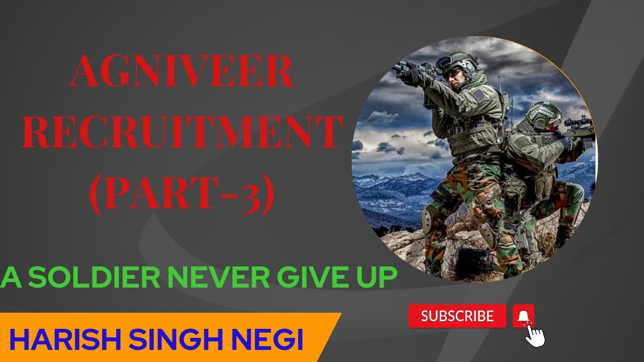 AGNIVEER RECRUITMENT PART - 3, TURMS AND CONDITIONS, ASPECTS AND RULES OF SERVICE