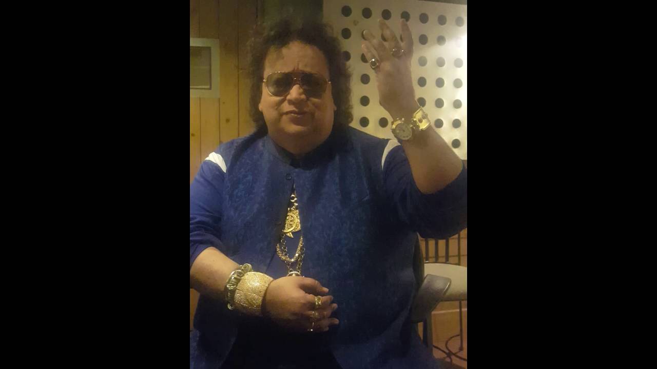 Bappi Lahiri wishing kishore kumar on his birthday