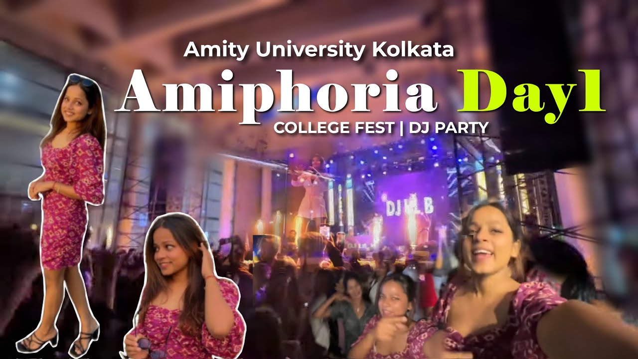 AMIPHORIA VLOG - Day1 | DJ PARTY | Amity University Kolkata | Mansi Gupta | #vlog | MG509
