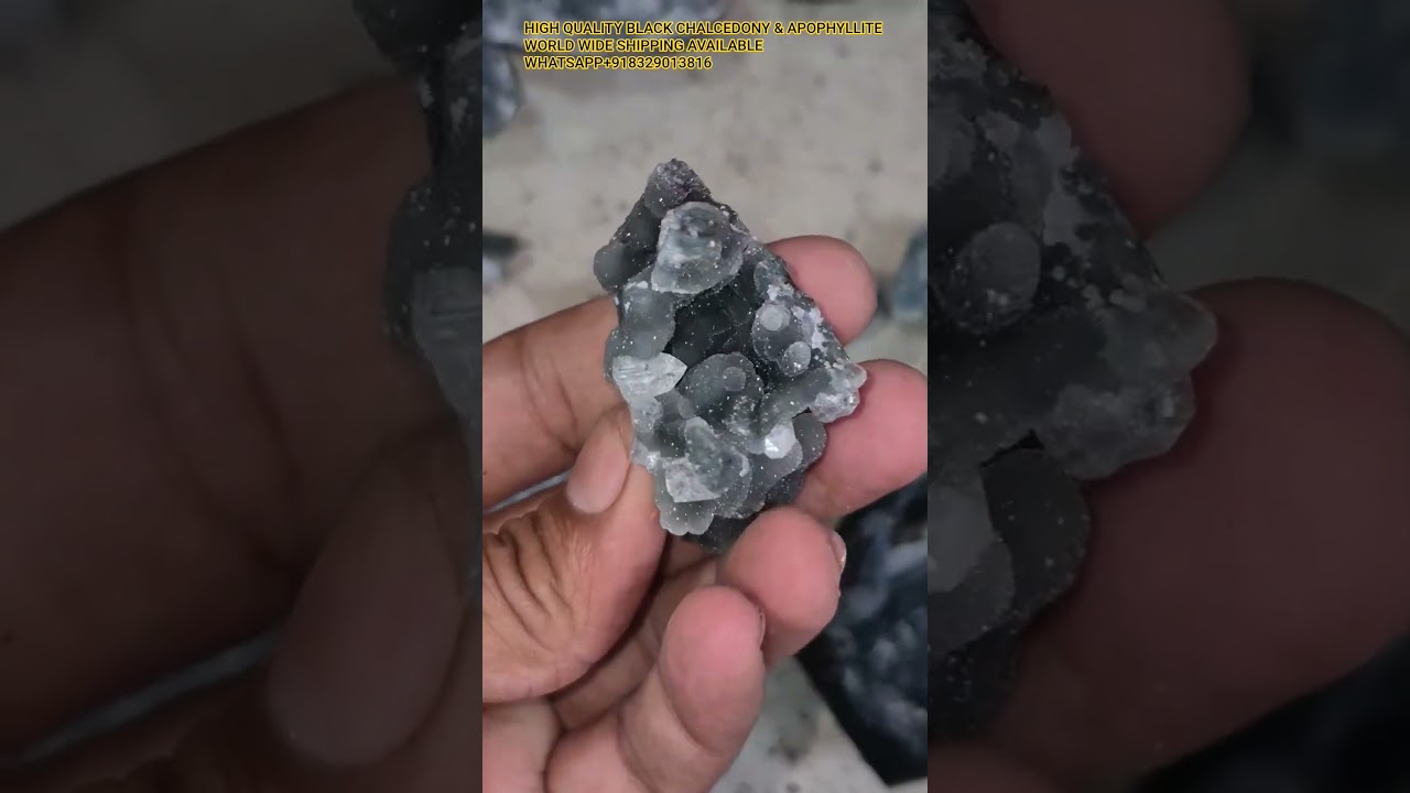 ✨ Black Chalcedony with Apophyllite | Rare Collector&rsquo;s Piece | Healing & Benefits