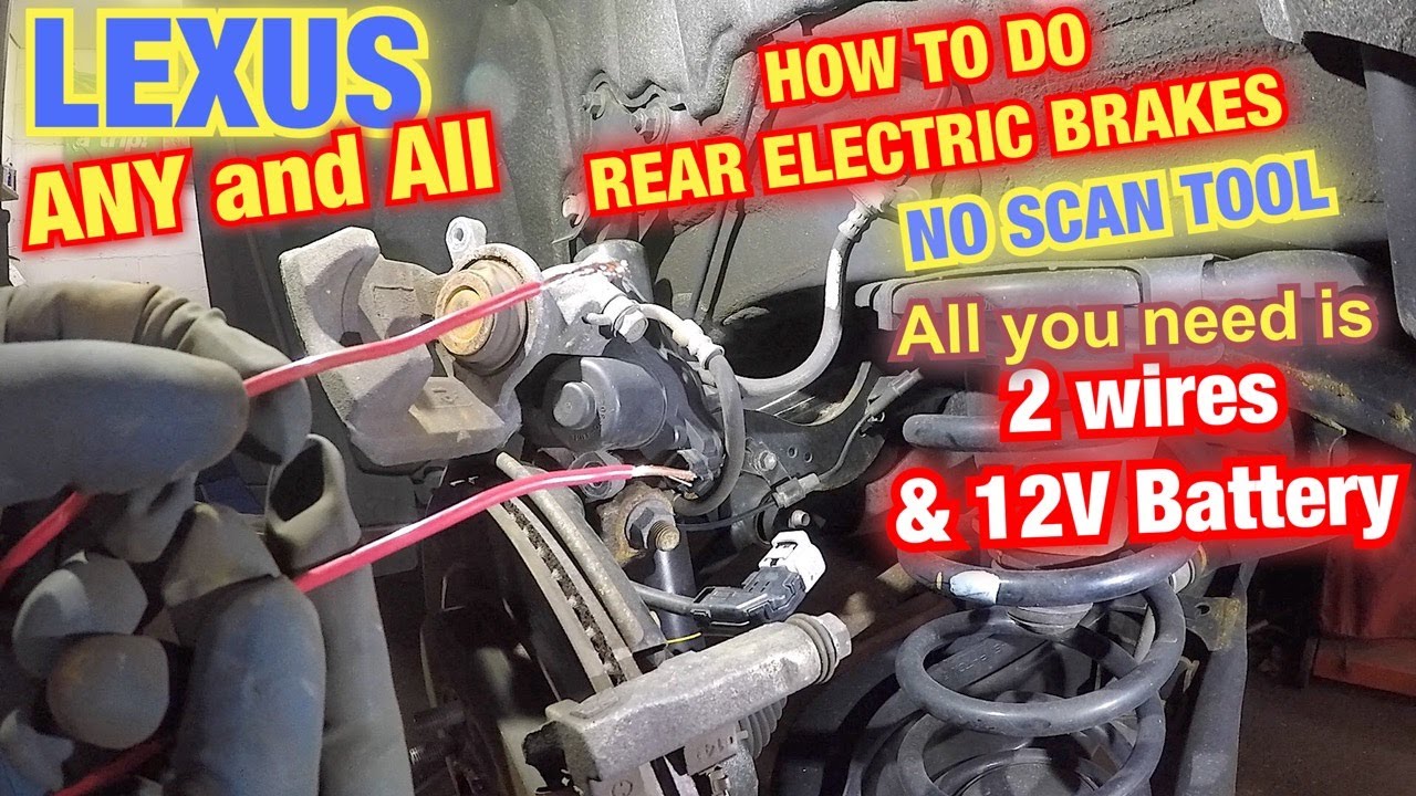 How to replace rear brakes on any Toyota or Lexus with electric brakes caliper || EPB caliper